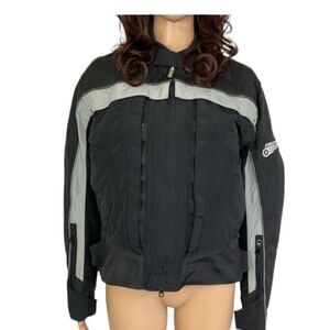 Vintage FirstGear Sheltex Membrane Waterproof Breathable Black Moto Jacket S